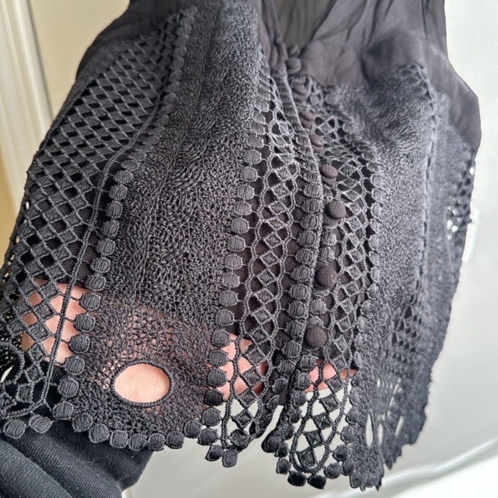 Free People Rory Crochet Lace Crop Top - Picture 3 of 5